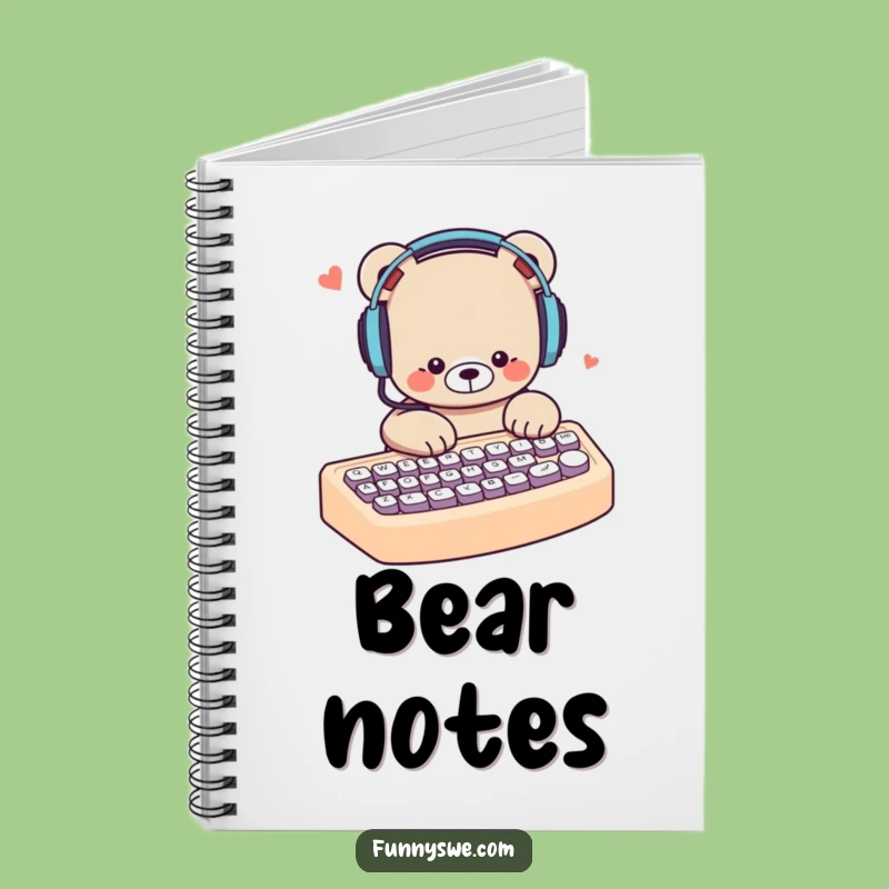 Funny Bear Typing Notebook: Humorous Journal for Your Ideas