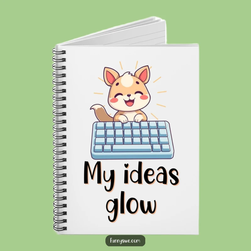 Funny Cheerful Keyboard Animal Notebook - Type Your Bright Ideas