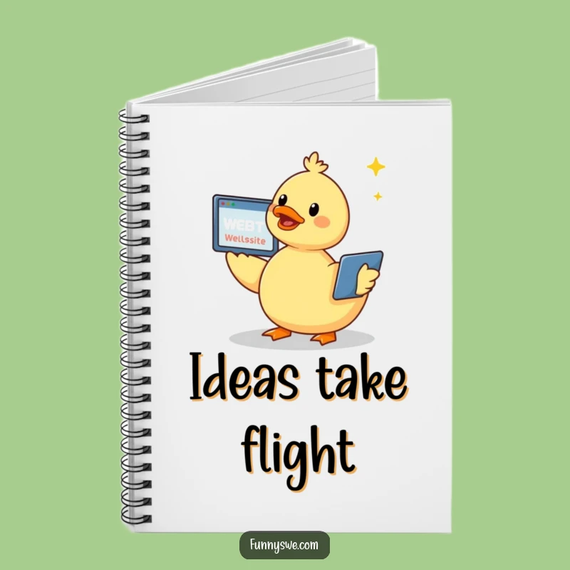 Funny Kawaii Duck Notebook - Cheerful Journal for Coders & Creatives