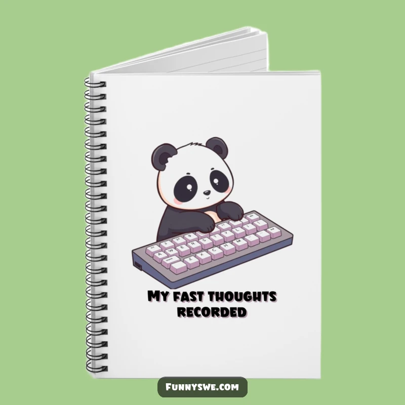 Funny Panda Typist Notebook: Jot Down Tech Ideas - Hilarious Tech Gift!