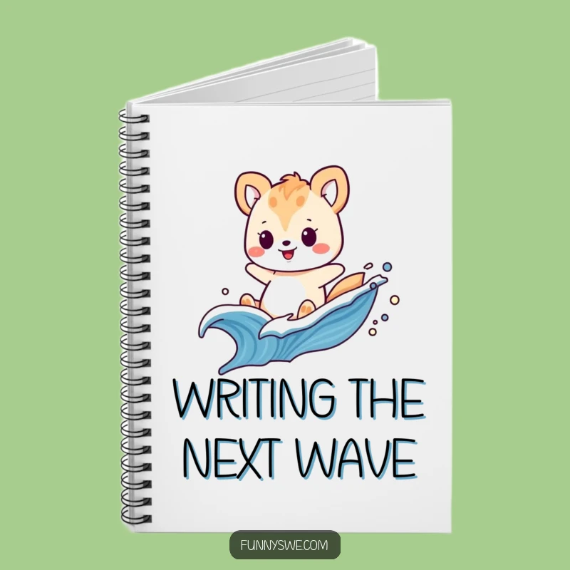 Funny Animal Code Wave Notebook - Surf Your Ideas