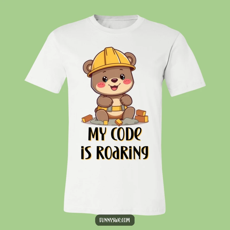 Funny Bear Builder T-Shirt: Hilarious Construction Character Tee