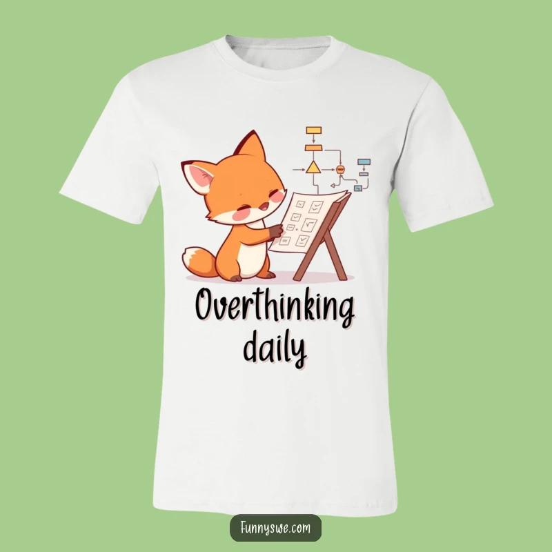 Funny Fox Flowchart T-Shirt: Hilarious Apparel for Strategists