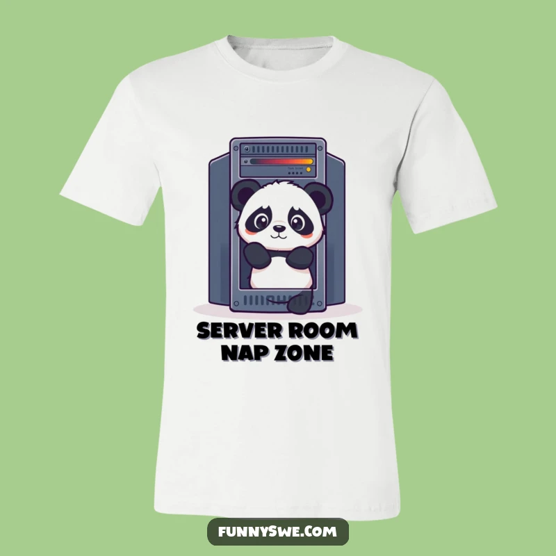 Funny Panda T-Shirt - Hilarious Server Rack Graphic Tee for Geeks