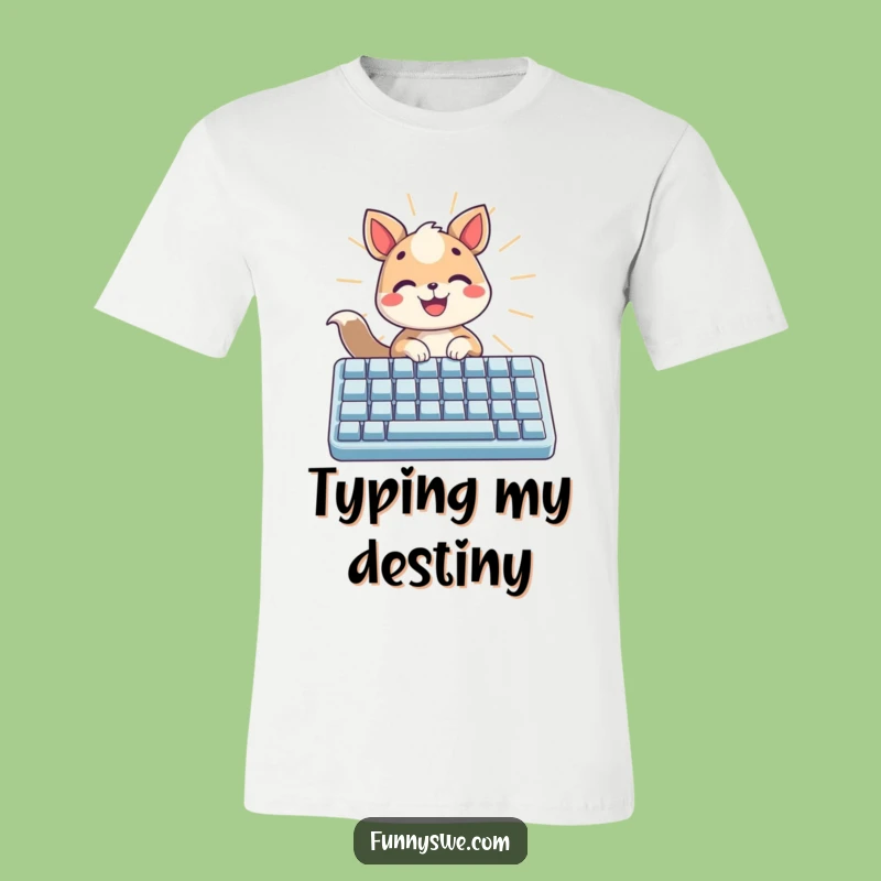 Funny Radiant Animal Keyboard T-Shirt - Wear Your Tech Joy