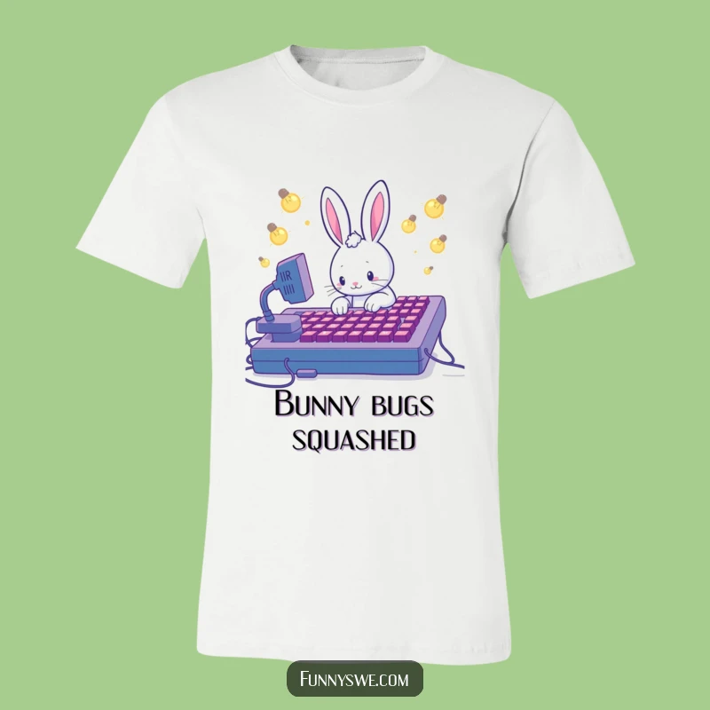 Kawaii Rabbit Coder T-Shirt - Funny Geek Apparel for Programmers!