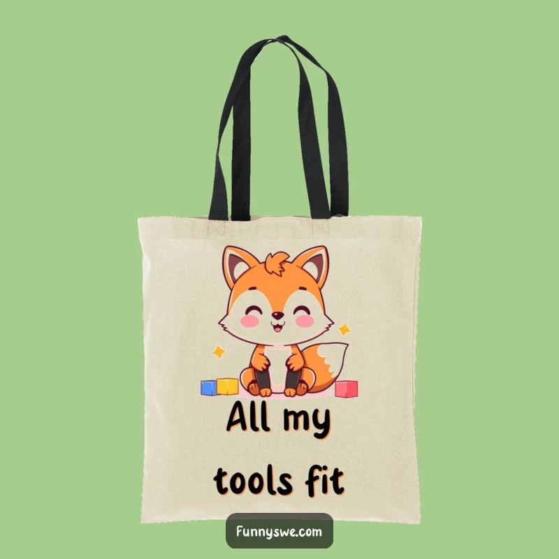 Funny Fox Web Dev Tote Bag: Carry Your Creative Projects in Style