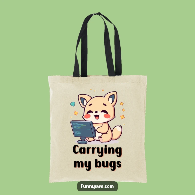 Funny Debugging Tote Bag - Carry Your Code with a Smile!