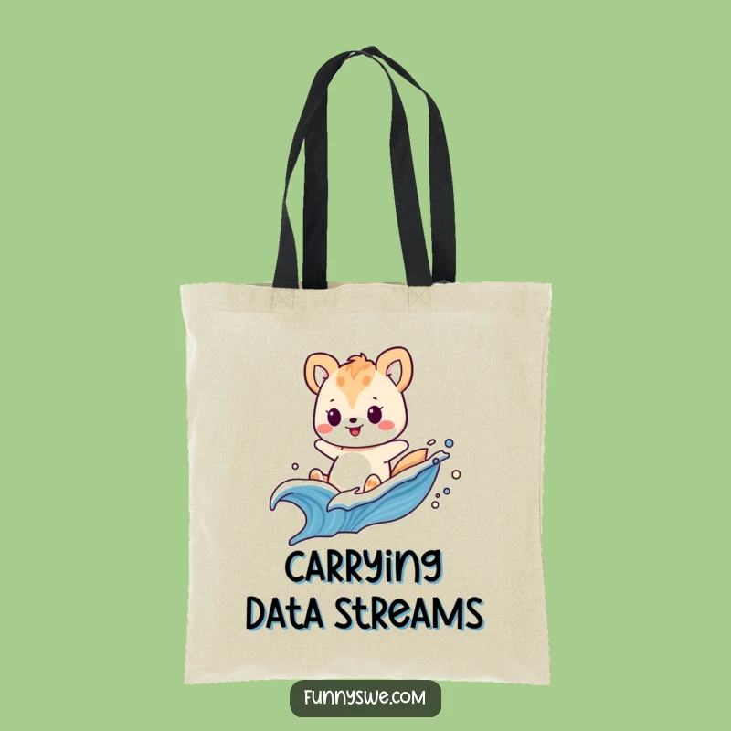 Funny Animal Code Wave Tote Bag - Carry Your Digital Adventure
