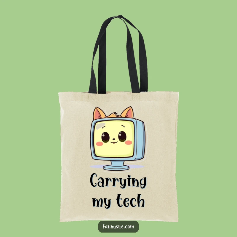 Funny Curious Animal Monitor Tote Bag - Carry Your Fascination