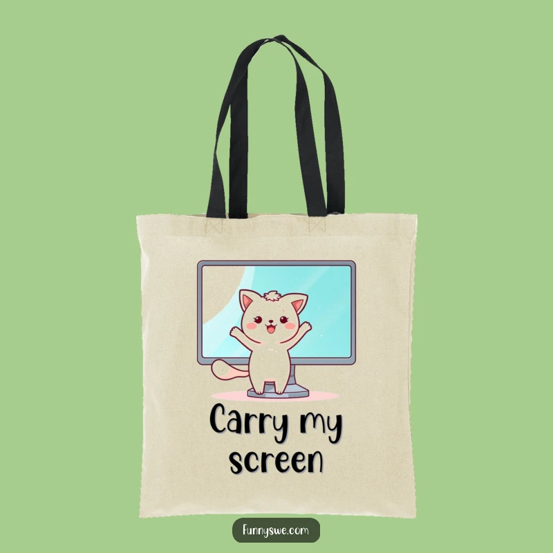 Funny Kawaii Tech Dancer Tote Bag - Hilarious Digital Carryall Gift