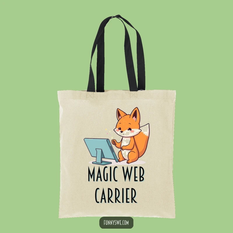 Kawaii Fox Web Designer Tote - Carry Your Creative Magic!